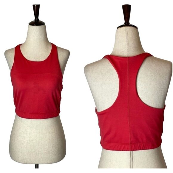 Outdoor Voices Red Racerback TechSweat Crop Tank Top Size M - Picture 2 of 8